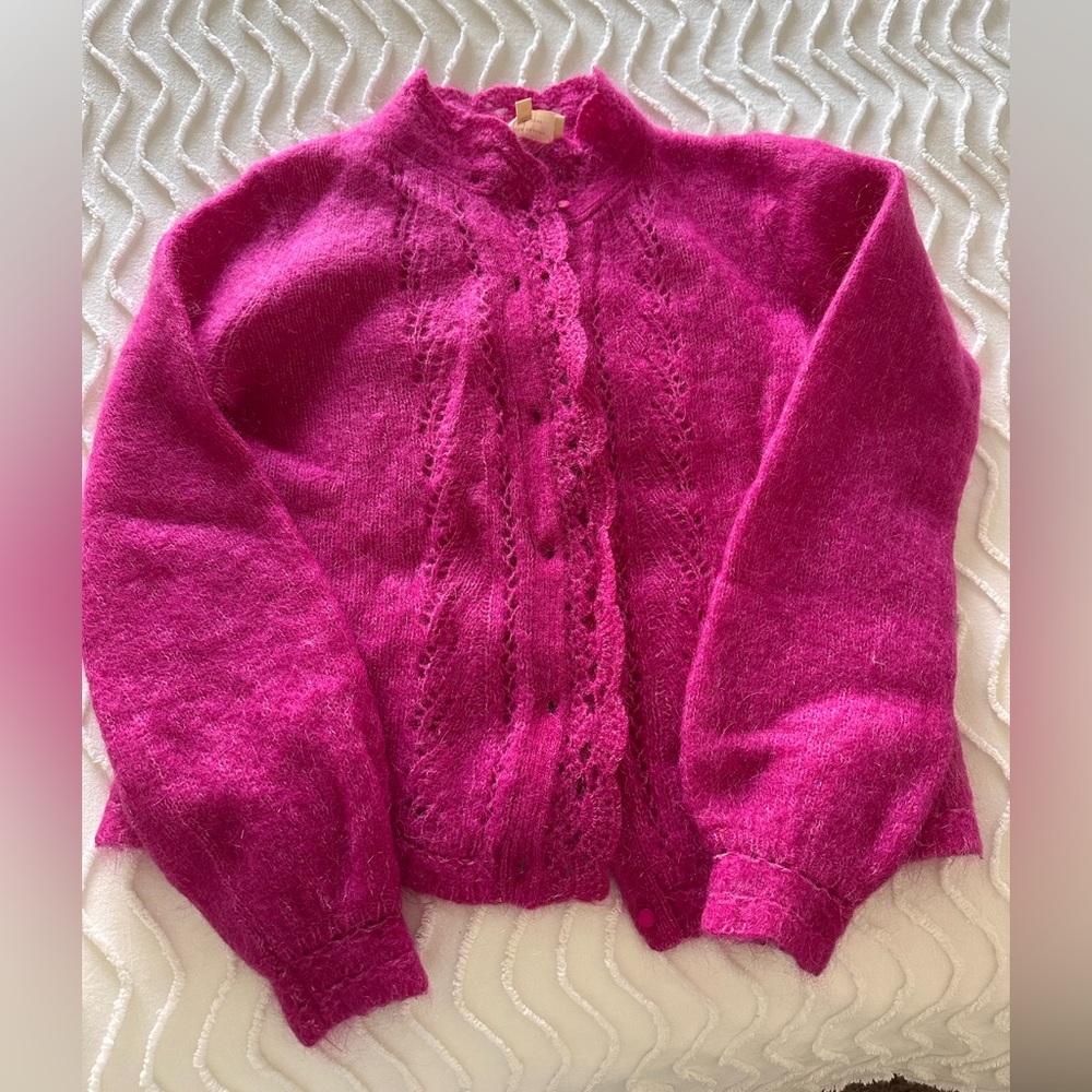 Sezane Pink Women's Cardigan Sweater